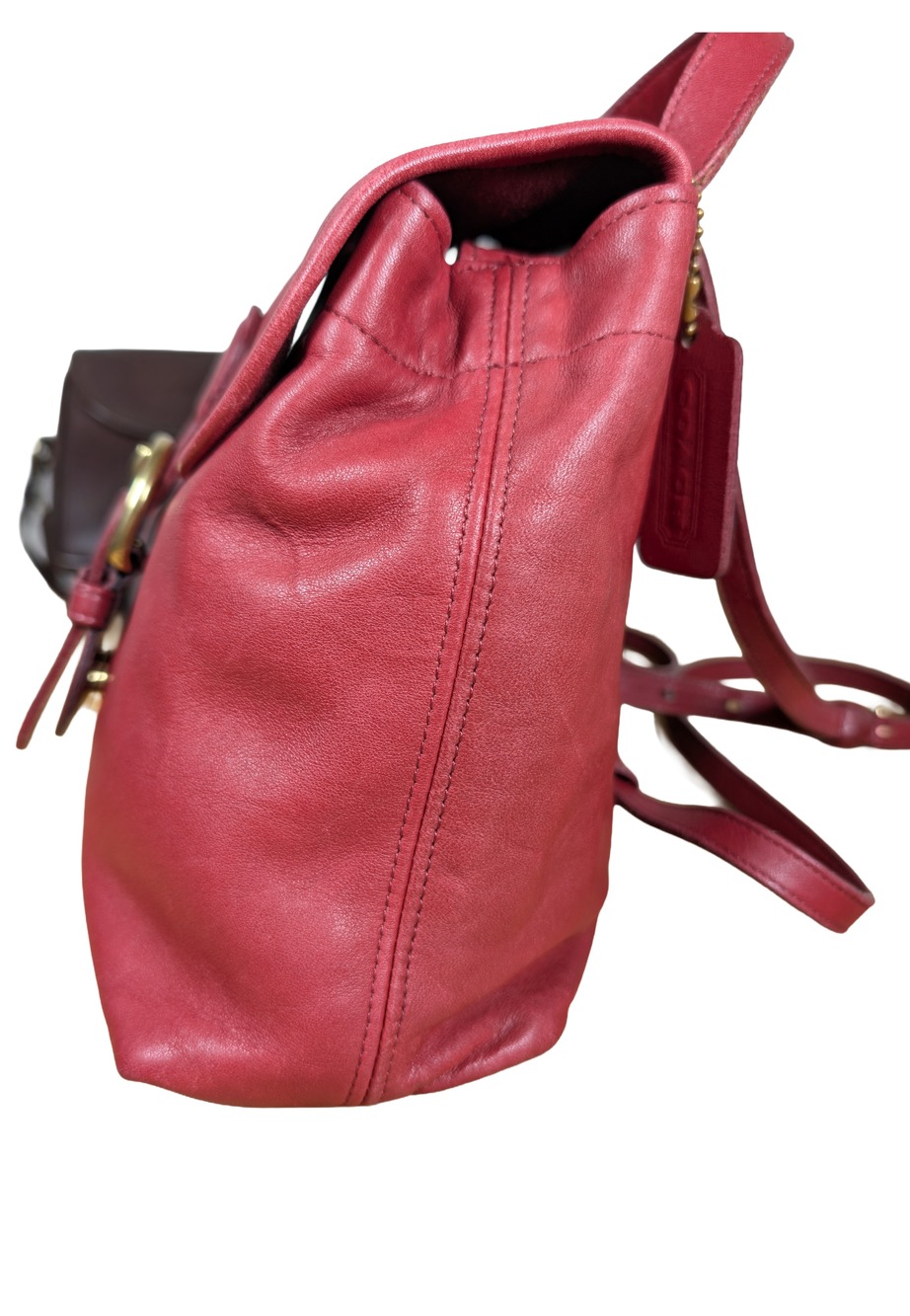 Coach Vintage Bantam Backpack Red Leather Mini Women Bag 4152 USA - Picture 7 of 7